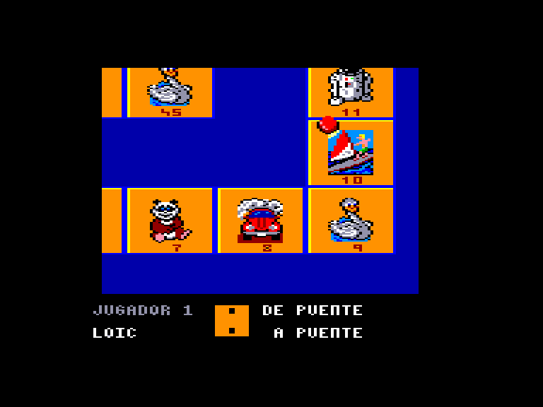 screenshot of the Amstrad CPC game Juego de la oca (el) by GameBase CPC