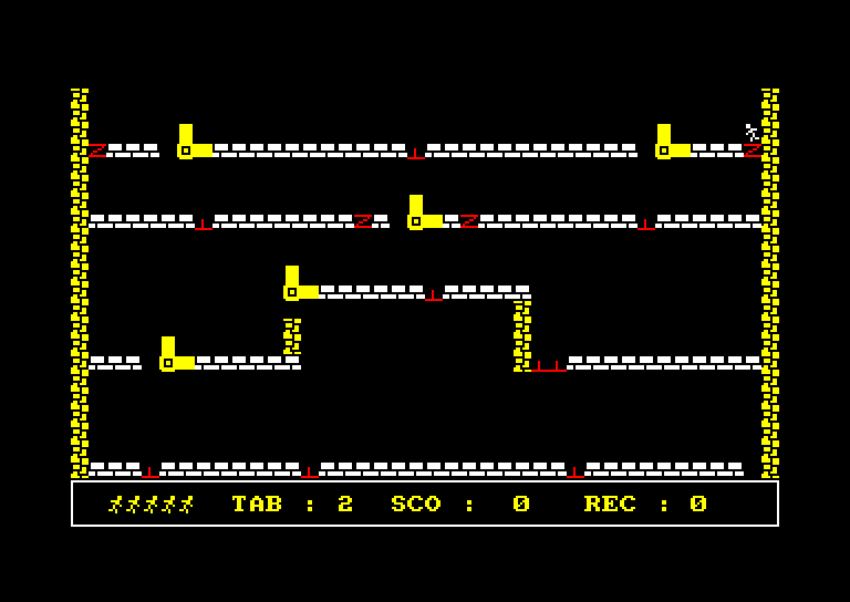 screenshot of the Amstrad CPC game Jumping runner by GameBase CPC