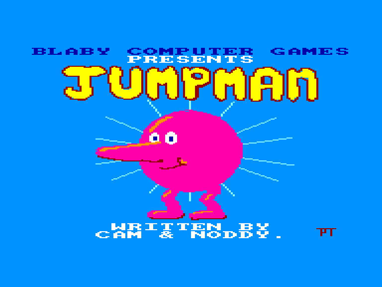 screenshot of the Amstrad CPC game Jumpman by GameBase CPC