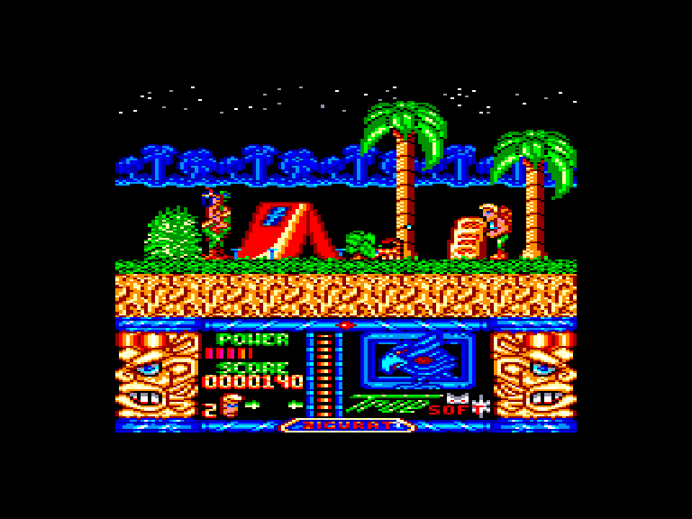 screenshot of the Amstrad CPC game Jungle Warrior by GameBase CPC