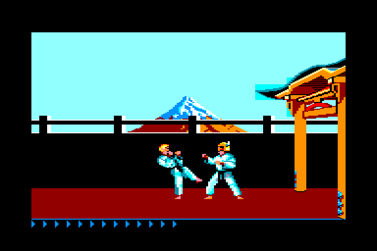 screenshot of the Amstrad CPC game Karateka by GameBase CPC