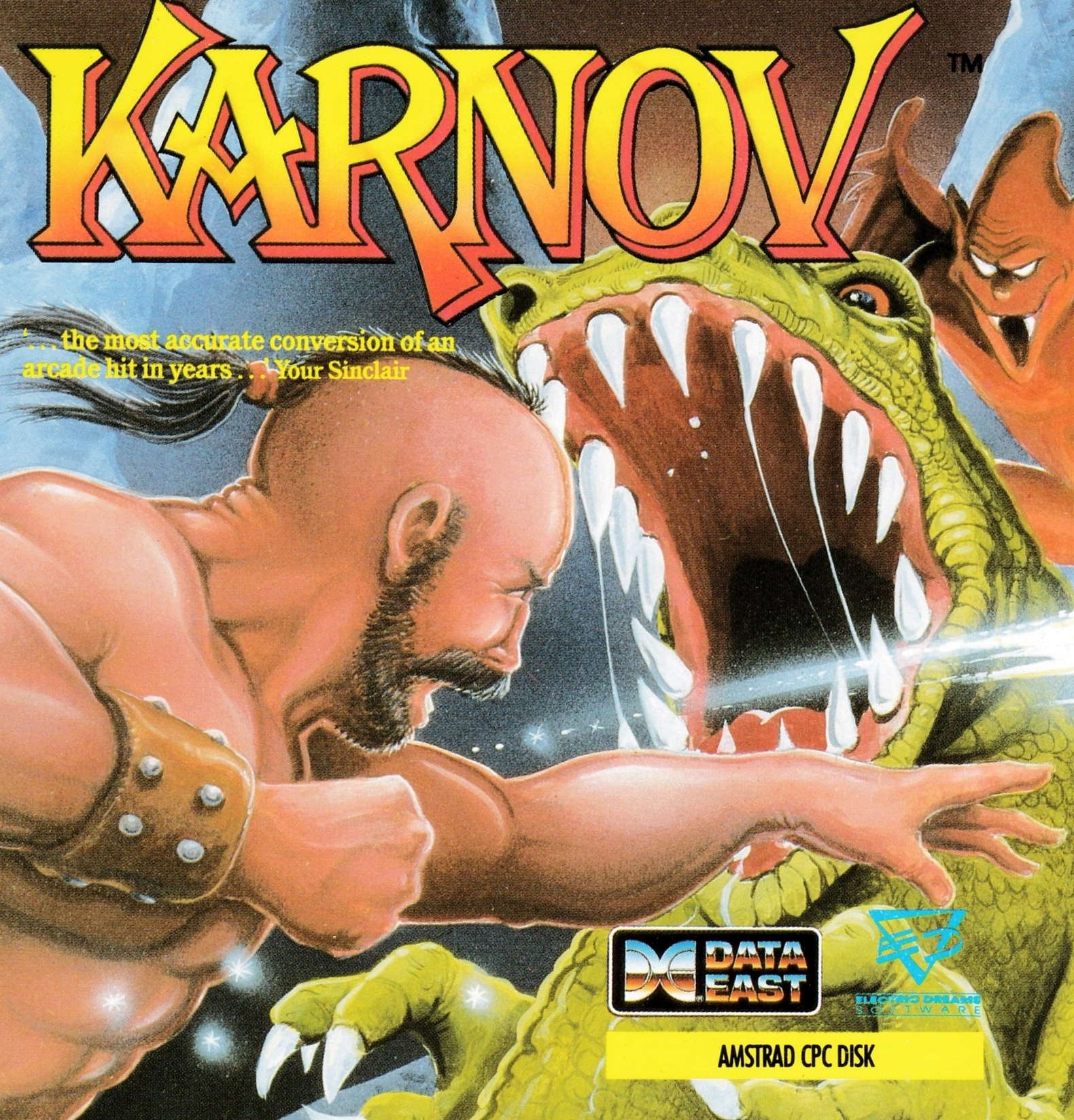 screenshot of the Amstrad CPC game Karnov by GameBase CPC