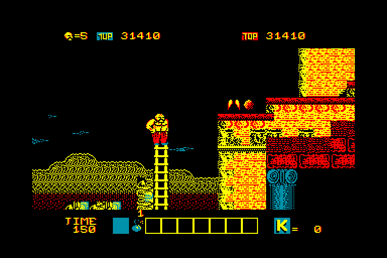 screenshot of the Amstrad CPC game Karnov by GameBase CPC