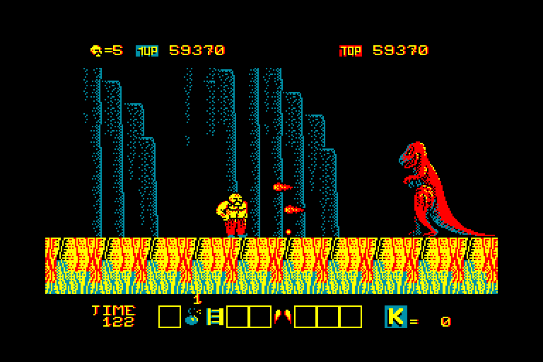 screenshot of the Amstrad CPC game Karnov by GameBase CPC