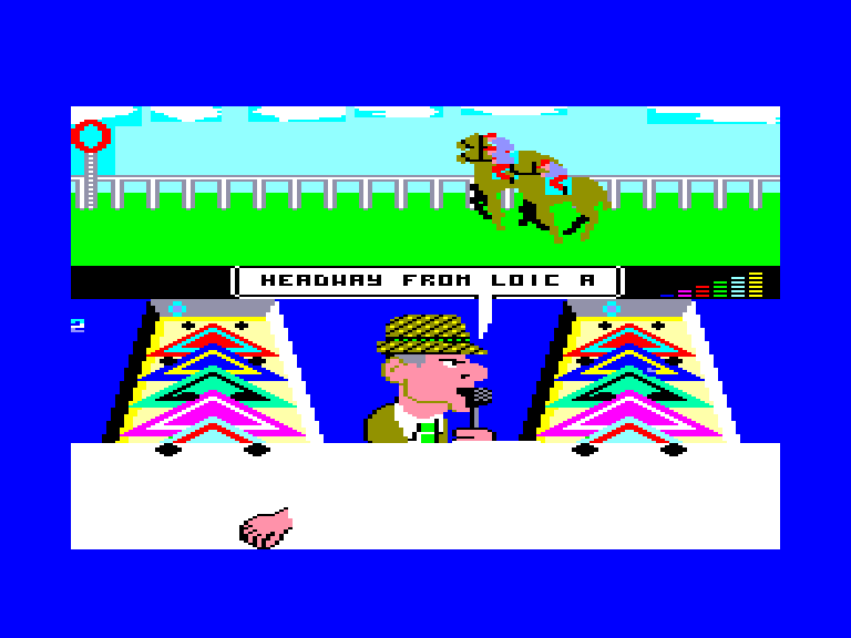 screenshot of the Amstrad CPC game Kentucky racing by GameBase CPC
