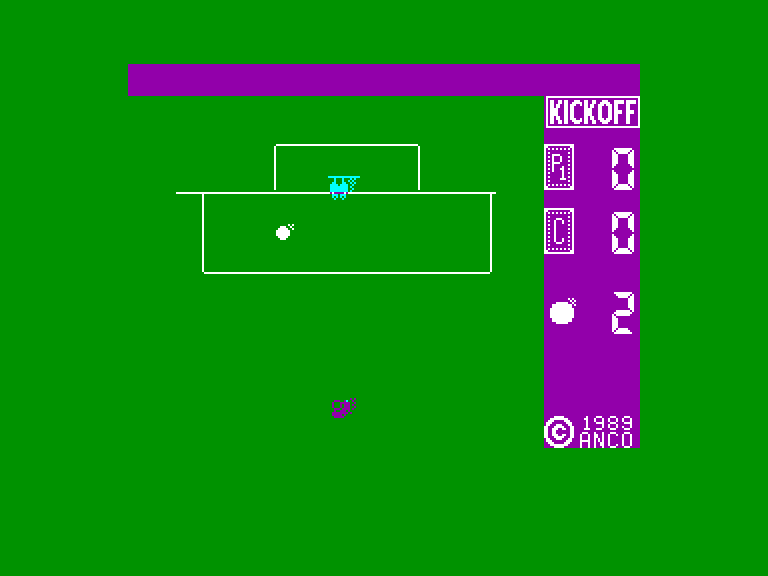 screenshot of the Amstrad CPC game Kick Off by GameBase CPC