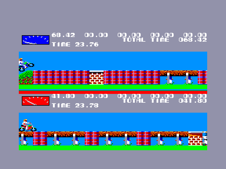 screenshot of the Amstrad CPC game Kikstart 2 by GameBase CPC