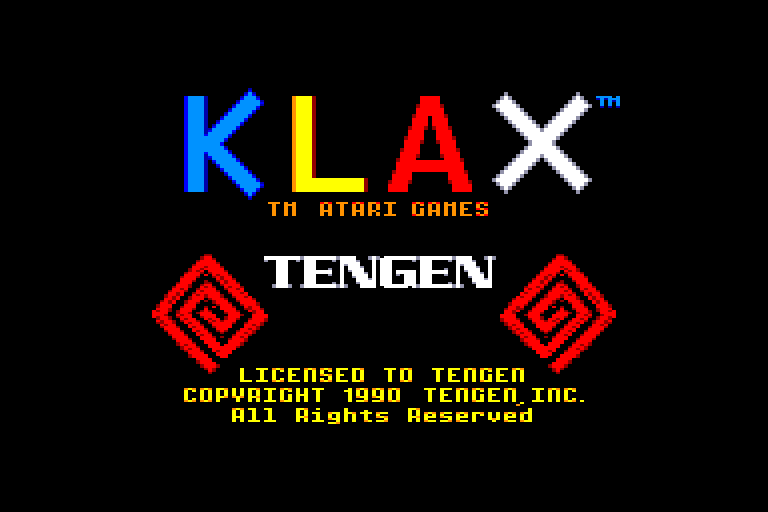 screenshot of the Amstrad CPC game Klax by GameBase CPC