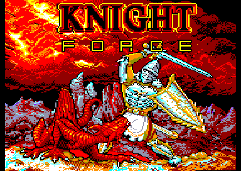 screenshot of the Amstrad CPC game Knight force by GameBase CPC