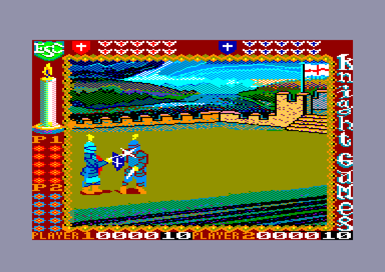 screenshot of the Amstrad CPC game Knight Games by GameBase CPC