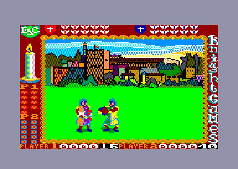 screenshot of the Amstrad CPC game Knight Games by GameBase CPC