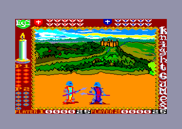 screenshot of the Amstrad CPC game Knight Games by GameBase CPC