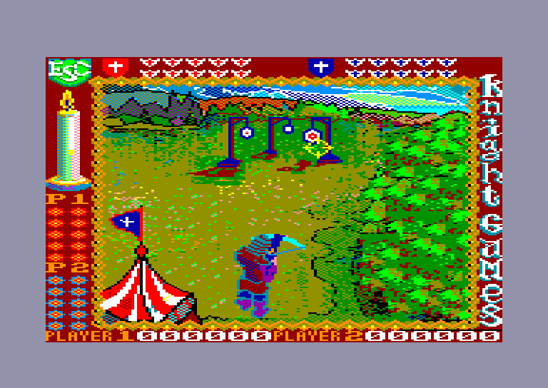 screenshot of the Amstrad CPC game Knight Games by GameBase CPC