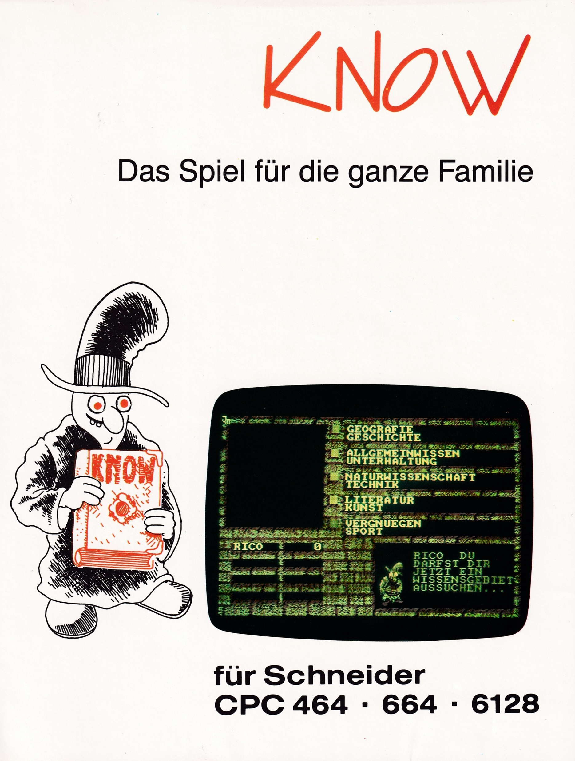 screenshot of the Amstrad CPC game Know by GameBase CPC