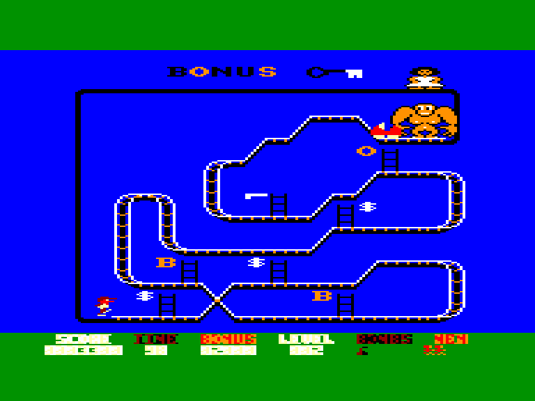 screenshot of the Amstrad CPC game Kong Strikes Back by GameBase CPC