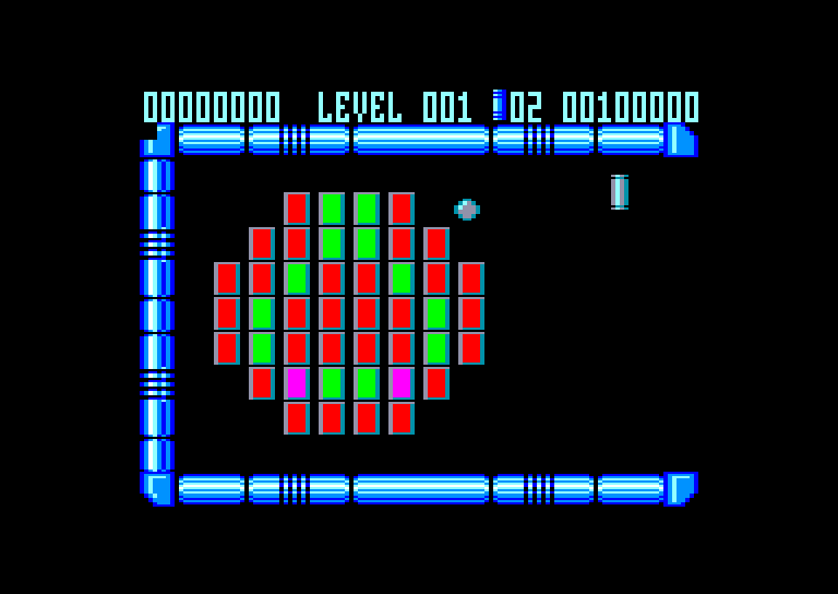 screenshot of the Amstrad CPC game Krakout by GameBase CPC