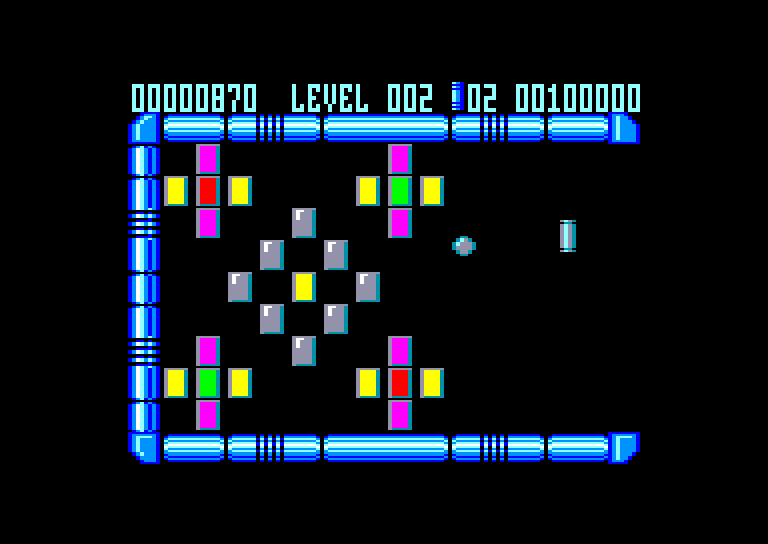 screenshot of the Amstrad CPC game Krakout by GameBase CPC