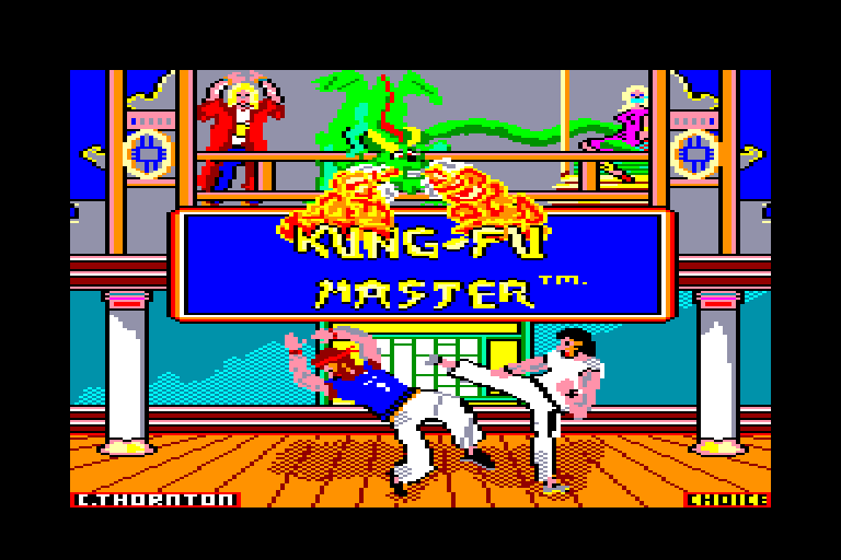 screenshot of the Amstrad CPC game Kung-Fu Master by GameBase CPC