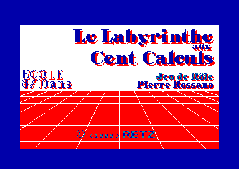 screenshot of the Amstrad CPC game Labyrinthe aux Cent Calculs (le) by GameBase CPC