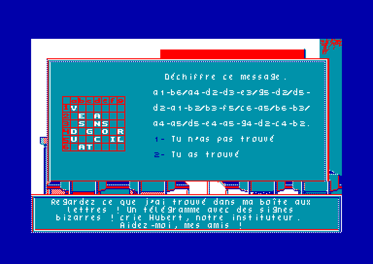 screenshot of the Amstrad CPC game Labyrinthe aux Cent Calculs (le) by GameBase CPC