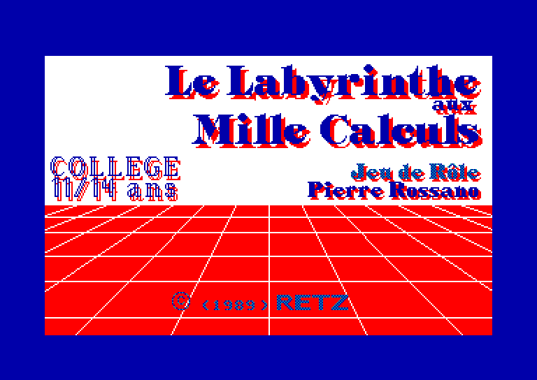 screenshot of the Amstrad CPC game Labyrinthe aux Mille Calculs (le) by GameBase CPC