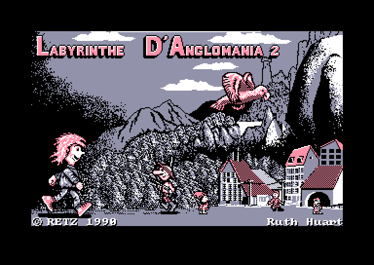 screenshot of the Amstrad CPC game Labyrinthe d'Anglomania 2 (le) by GameBase CPC