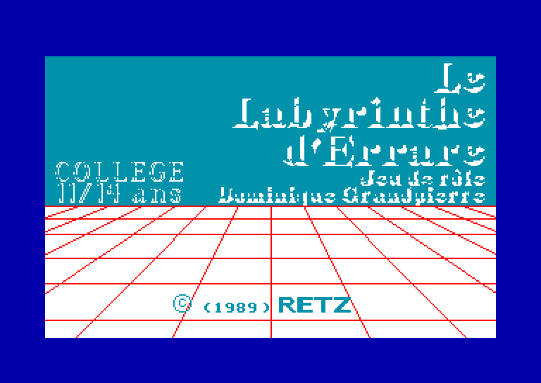screenshot of the Amstrad CPC game Labyrinthe d'Errare (le) by GameBase CPC