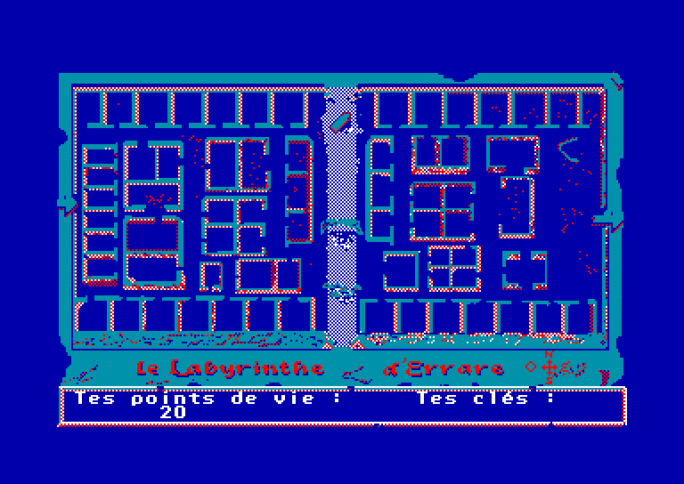 screenshot of the Amstrad CPC game Labyrinthe d'Errare (le) by GameBase CPC