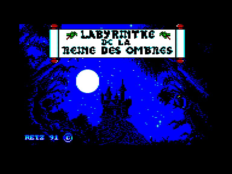 screenshot of the Amstrad CPC game Labyrinthe de la reine des ombres (le) by GameBase CPC