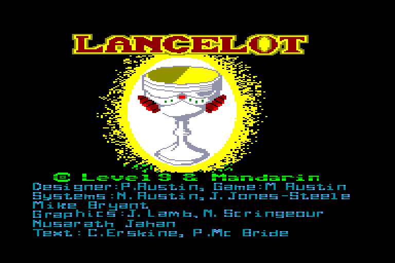 screenshot of the Amstrad CPC game Lancelot by GameBase CPC