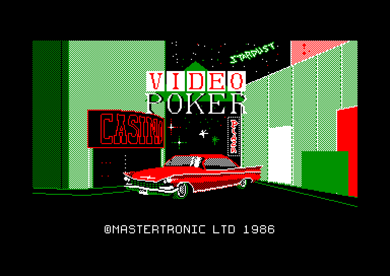 screenshot of the Amstrad CPC game Las Vegas video Poker by GameBase CPC