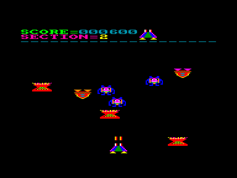 screenshot of the Amstrad CPC game Laserwarp by GameBase CPC