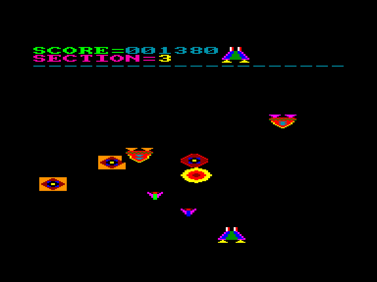 screenshot of the Amstrad CPC game Laserwarp by GameBase CPC
