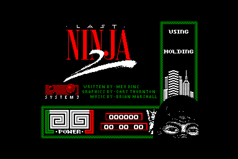 screenshot of the Amstrad CPC game Last ninja 2 by GameBase CPC