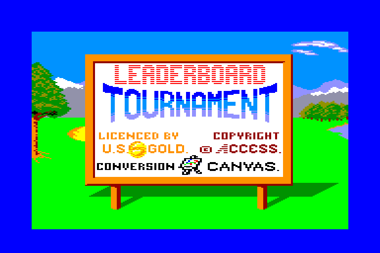 screenshot of the Amstrad CPC game Leader Board Tournament by GameBase CPC