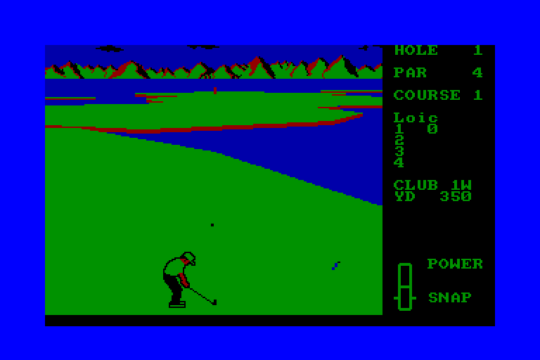screenshot of the Amstrad CPC game Leader Board Tournament by GameBase CPC