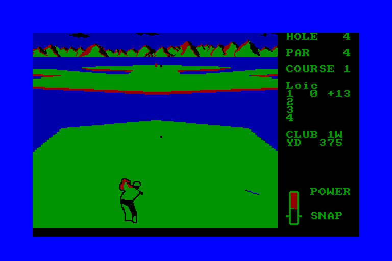 screenshot of the Amstrad CPC game Leader Board Tournament by GameBase CPC