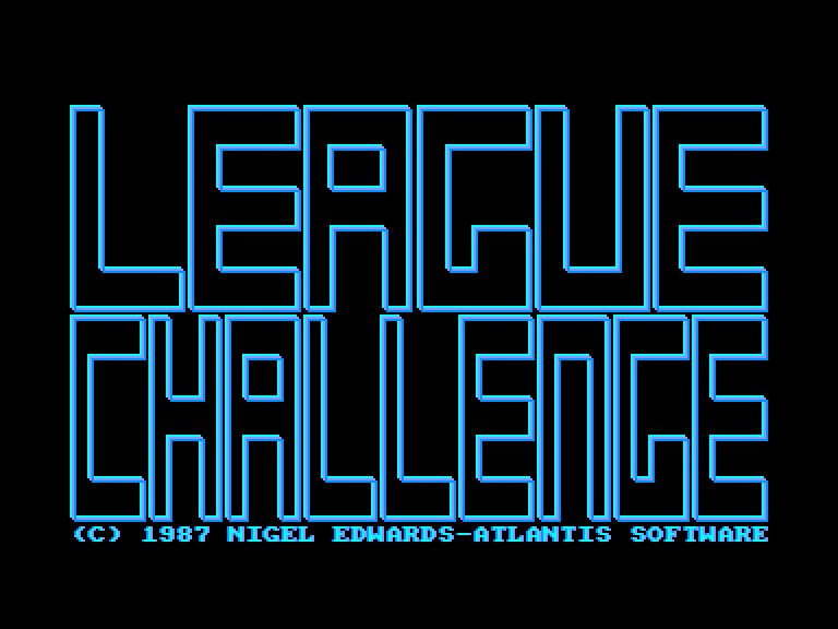 screenshot of the Amstrad CPC game League challenge by GameBase CPC