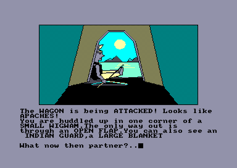 screenshot of the Amstrad CPC game Legend of apache gold (the) by GameBase CPC