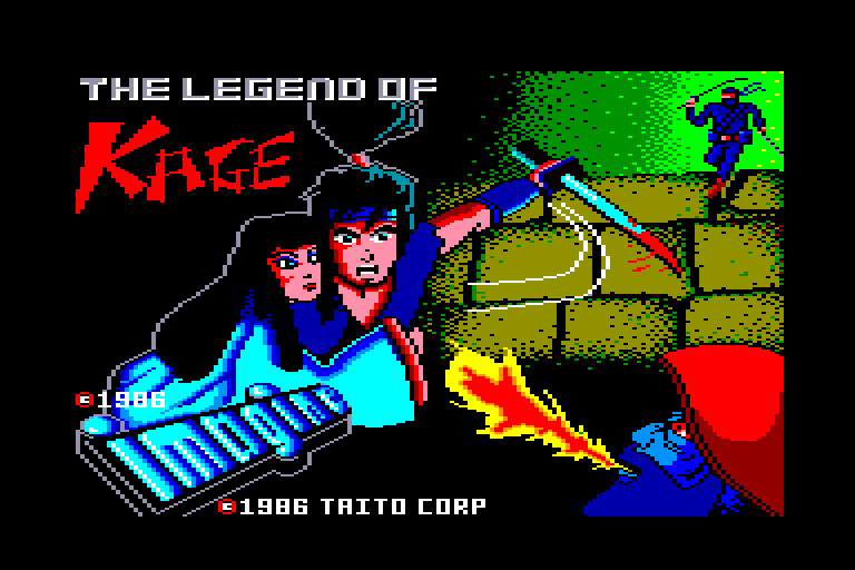 screenshot of the Amstrad CPC game Legend of Kage (the) by GameBase CPC