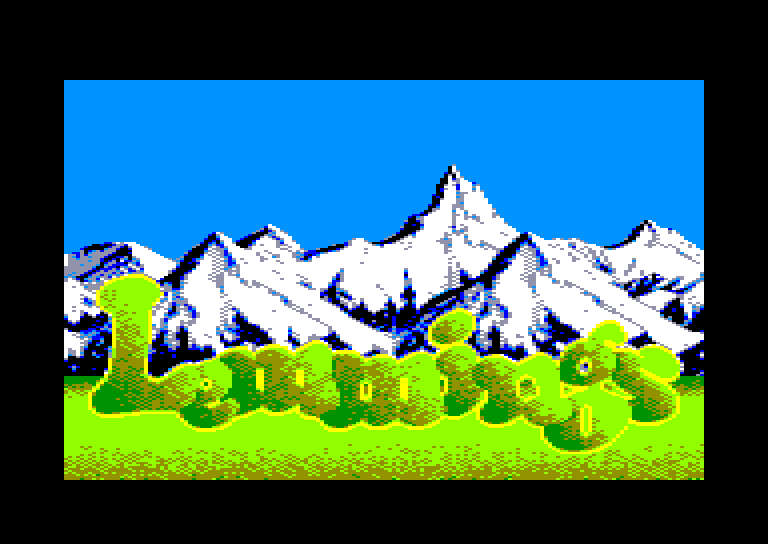 screenshot of the Amstrad CPC game Lemmings by GameBase CPC