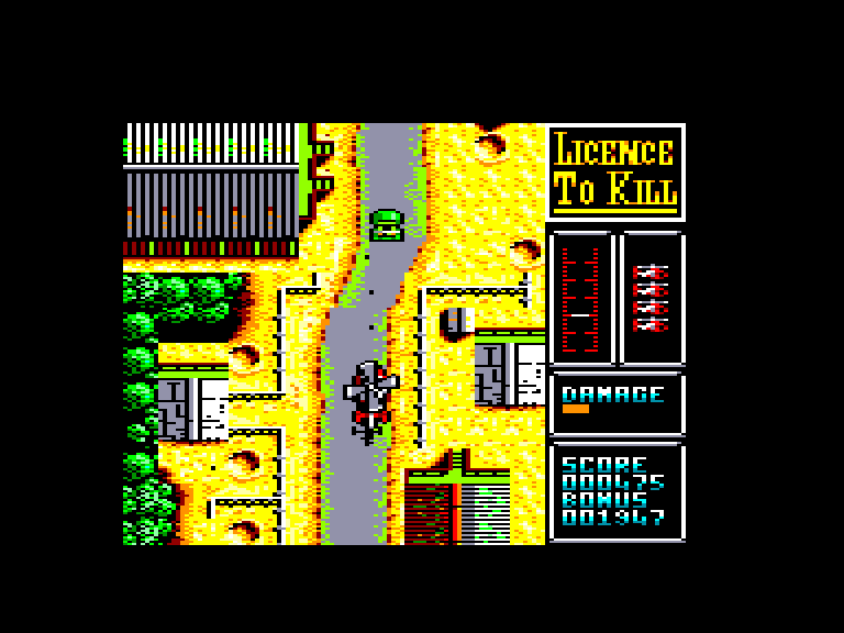 screenshot of the Amstrad CPC game Licence to Kill by GameBase CPC