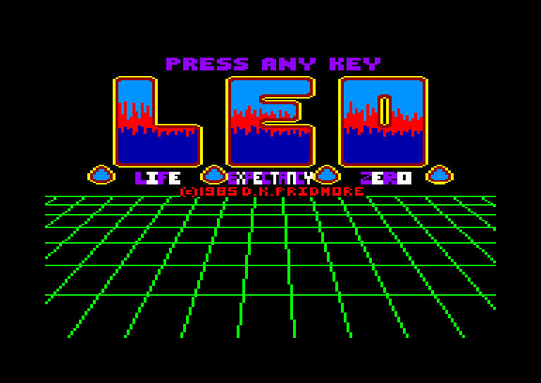 screenshot of the Amstrad CPC game Life expectancy zero by GameBase CPC