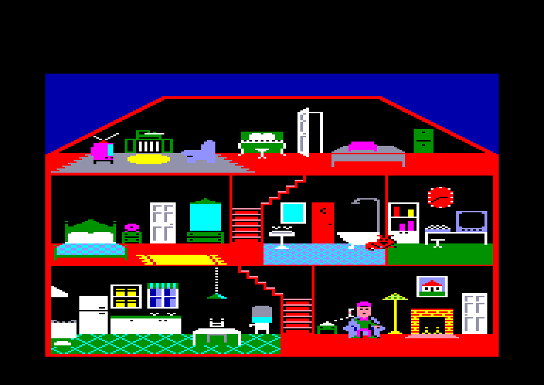 screenshot of the Amstrad CPC game Little Computer People by GameBase CPC