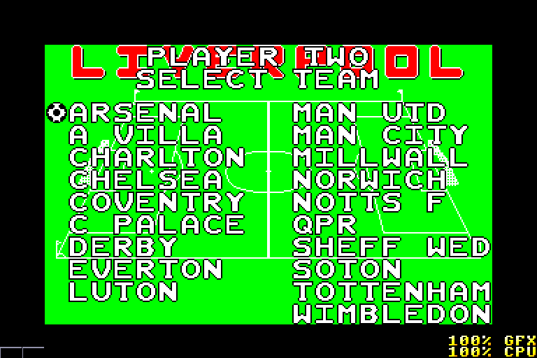 screenshot of the Amstrad CPC game Liverpool by GameBase CPC