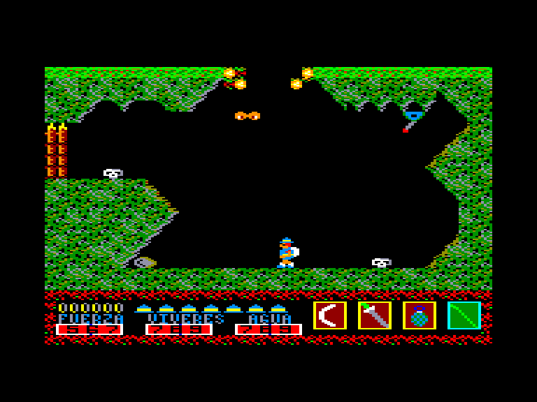 screenshot of the Amstrad CPC game Livingstone Supongo by GameBase CPC