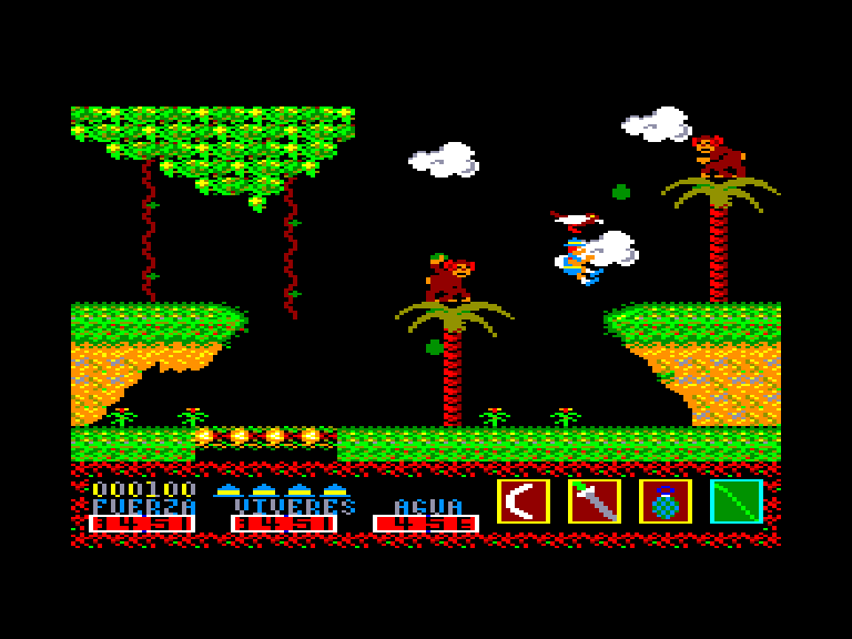 screenshot of the Amstrad CPC game Livingstone Supongo by GameBase CPC