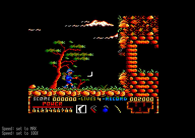 screenshot of the Amstrad CPC game Livingstone Supongo II by GameBase CPC