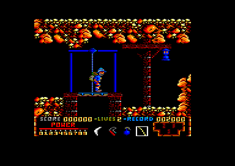 screenshot of the Amstrad CPC game Livingstone Supongo II by GameBase CPC