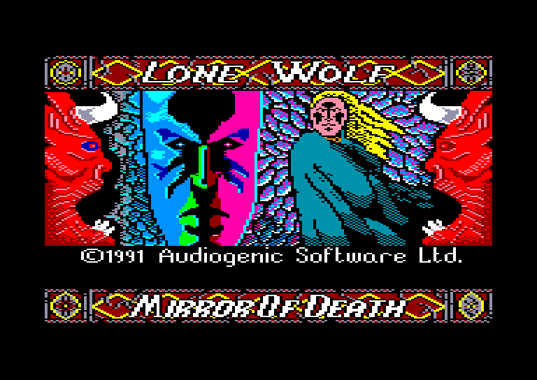 screenshot of the Amstrad CPC game Lone Wolf - The Mirror of Death by GameBase CPC